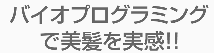 バイオプログラミングで美髪を実感