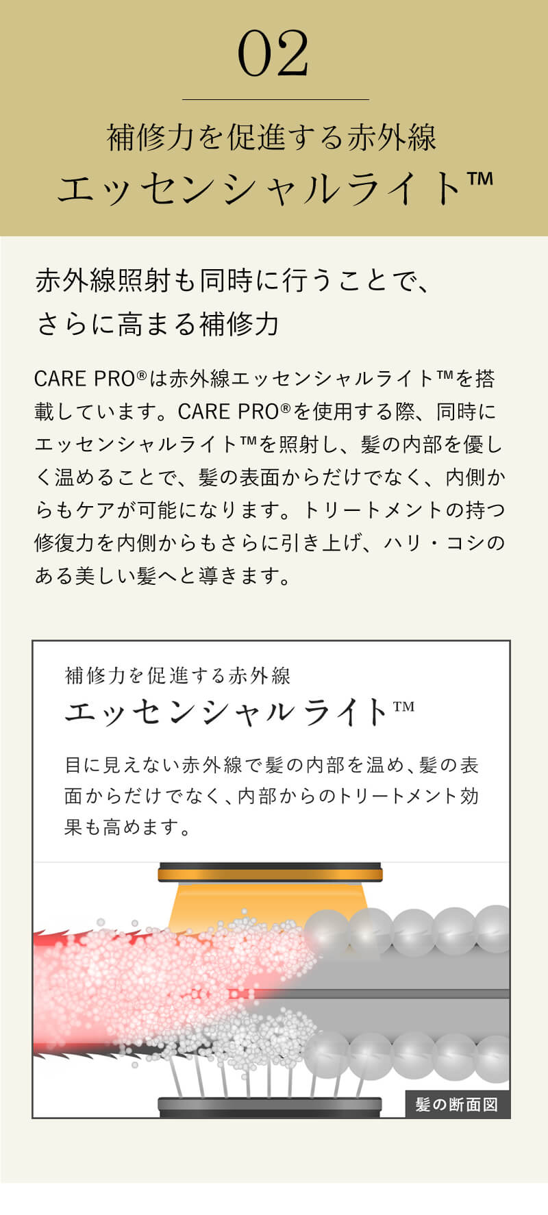 ケアプロ トリートメント浸透促進アイロン