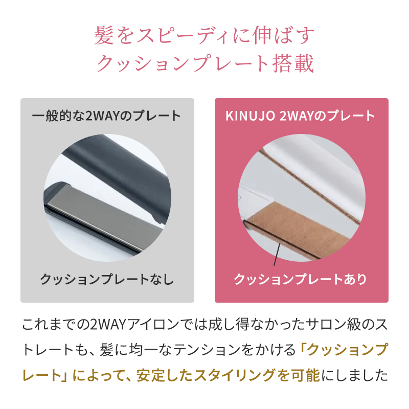 送料無料】KINUJO 2WAY IRON 絹女 2WAY ヘアアイロン 【海外対応
