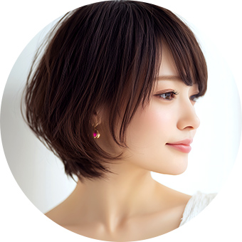 顔周りも操作しやすい細身ストレート