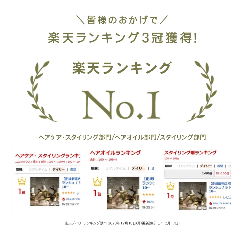 LOA THE OIL(ロア ザ オイル) ランキング