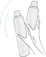 ご使用前に容器を軽く振ります