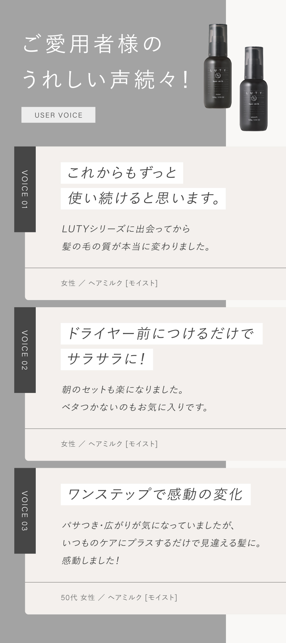 LUTY ルーティー ヘアミルク