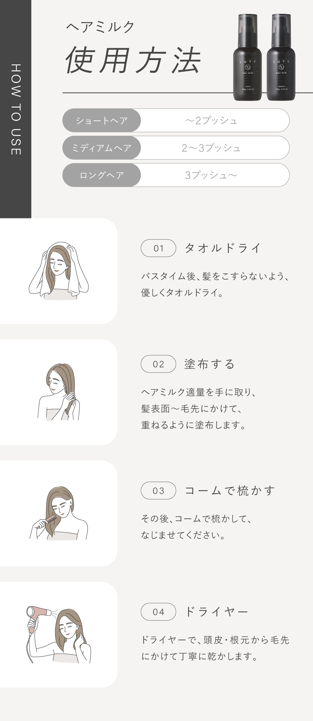 LUTY ルーティー ヘアミルク