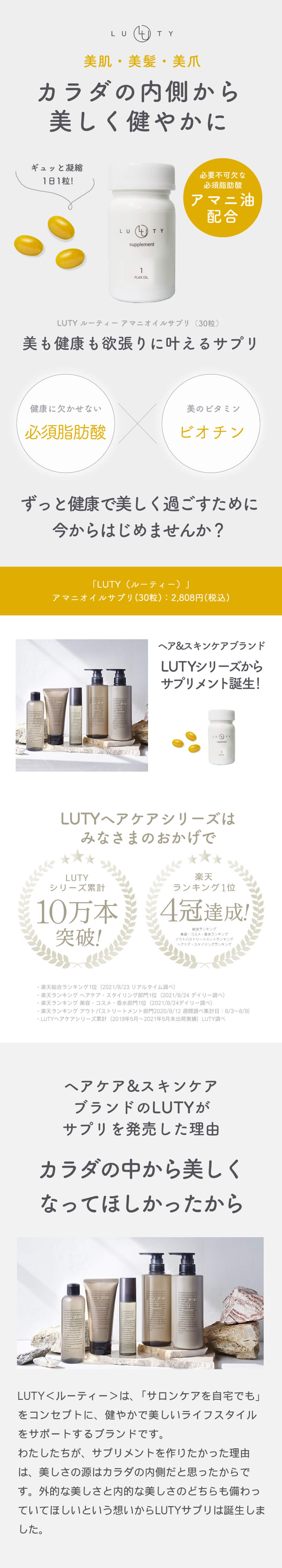 LUTY ルーティー アマニオイル サプリ
