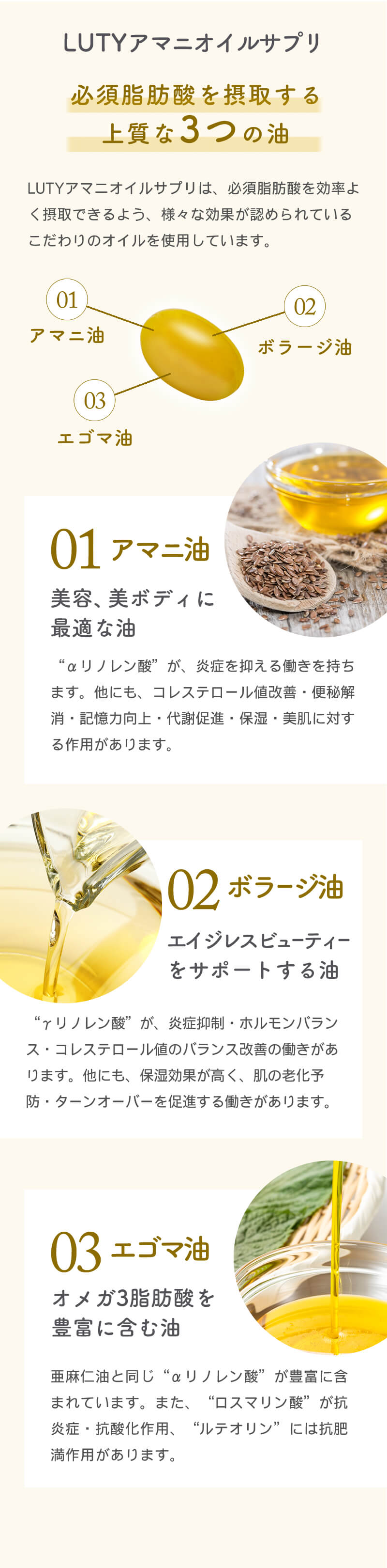 LUTY ルーティー アマニオイル サプリ