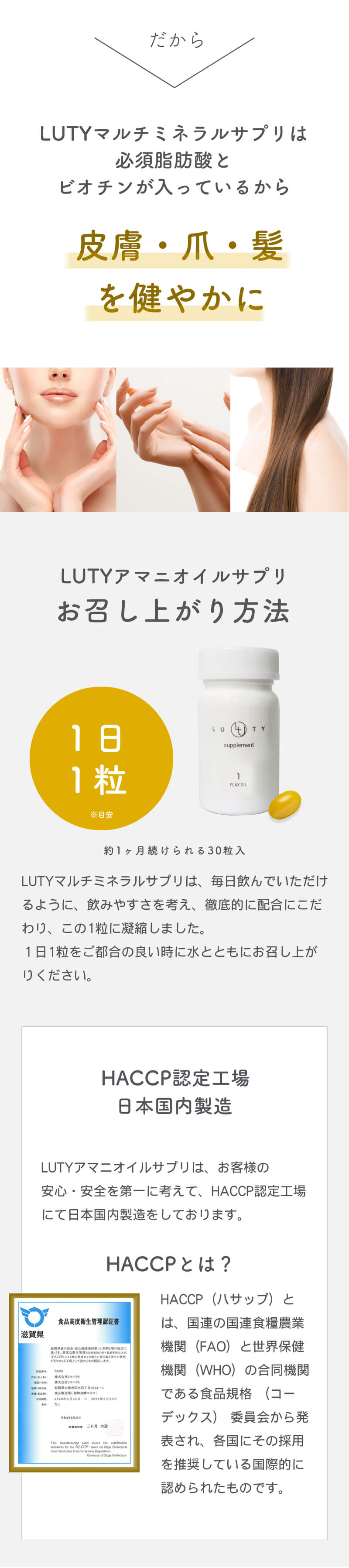 LUTY ルーティー アマニオイル サプリ