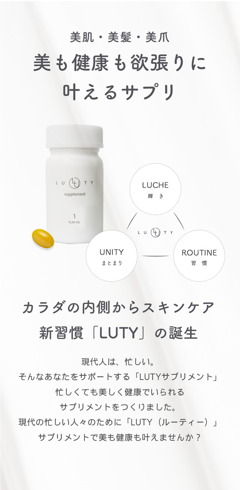 LUTY ルーティー アマニオイル サプリ