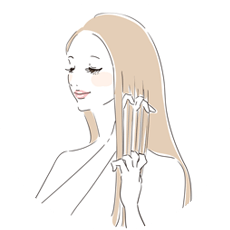 ヘアミルクを塗布