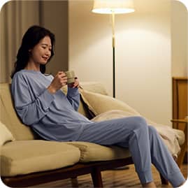 就寝時やルームウェアに