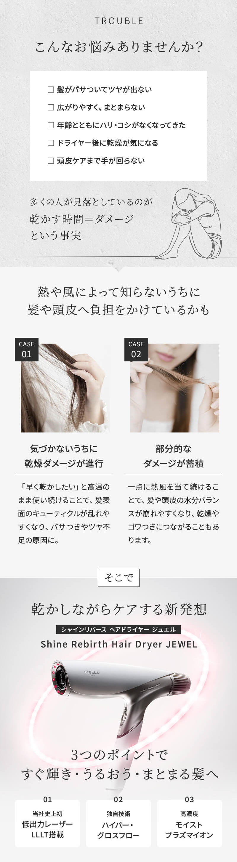 《正規販売店》ステラボーテ シャインリバース ヘアドライヤー ジュエル