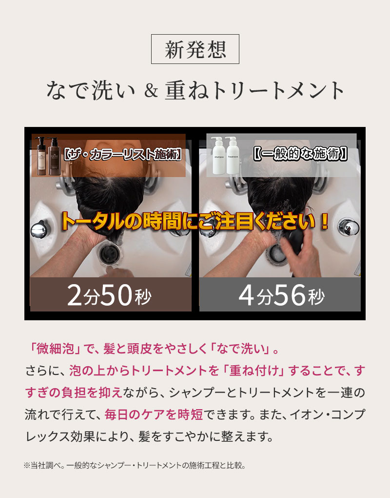ザ・カラーリスト 新発想 なで洗い＆重ねトリートメント