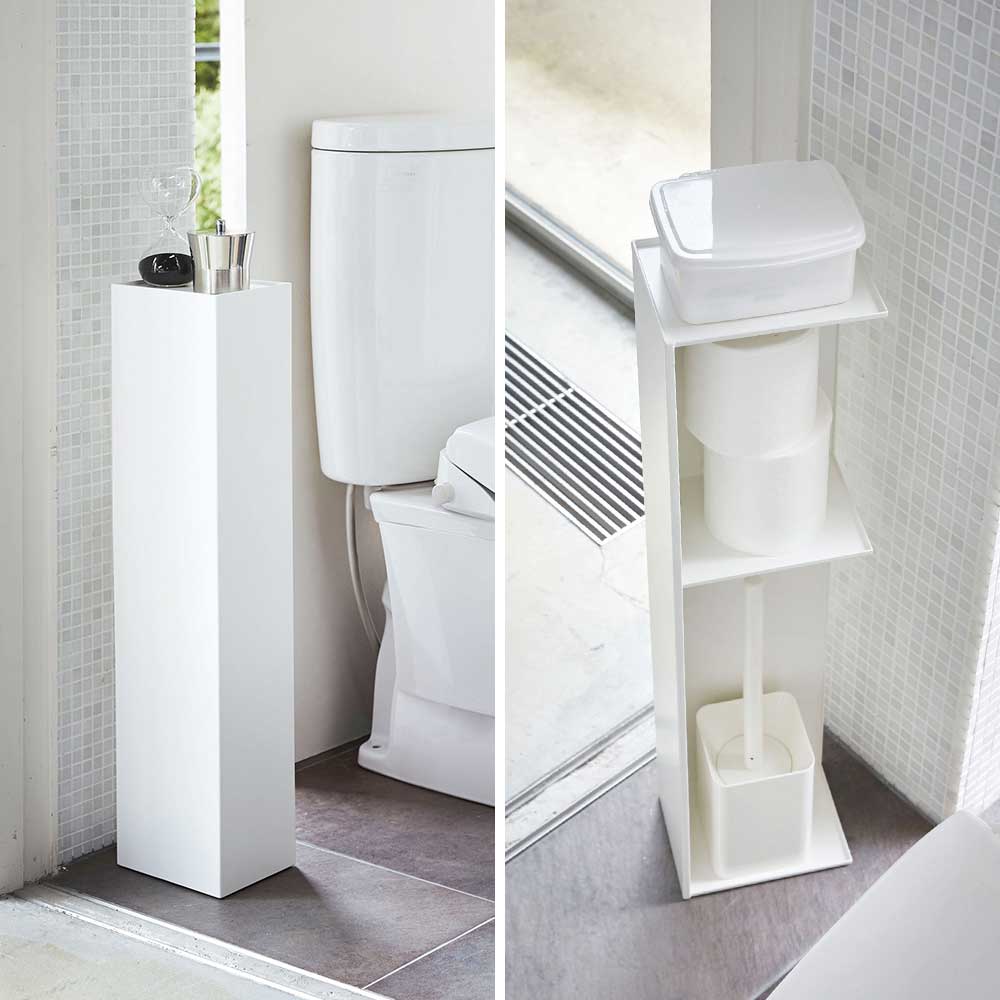 正規販売店】スリムトイレラック タワー 山崎実業 tower ホワイト 