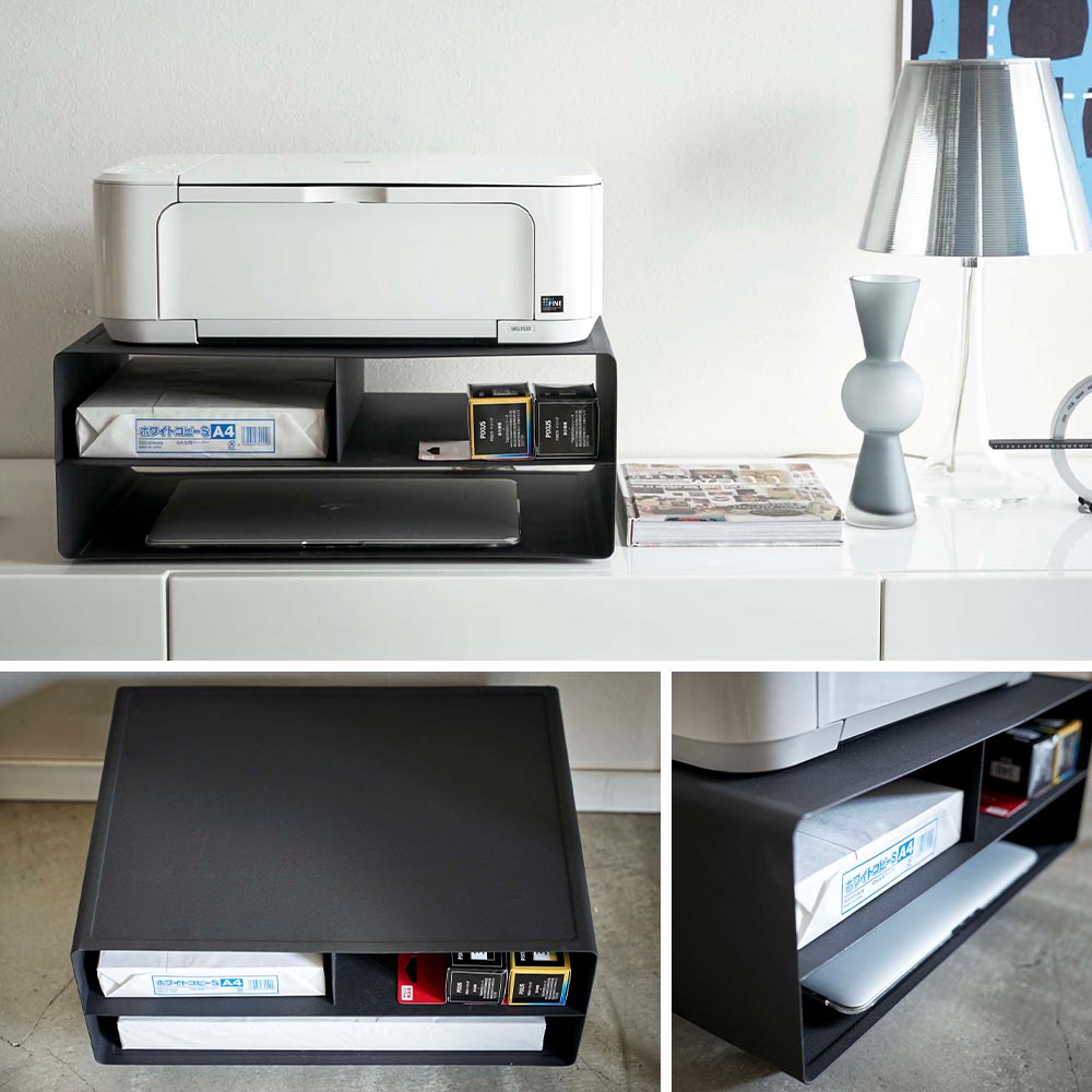 正規販売店】ツーウェイプリンター収納ラック タワー 山崎実業 tower