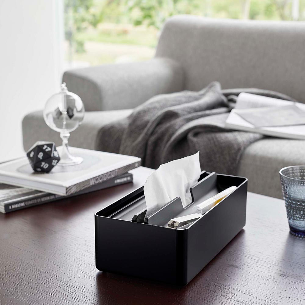 正規販売店】トレー蓋付きペーパータオルケース タワー 山崎実業 tower