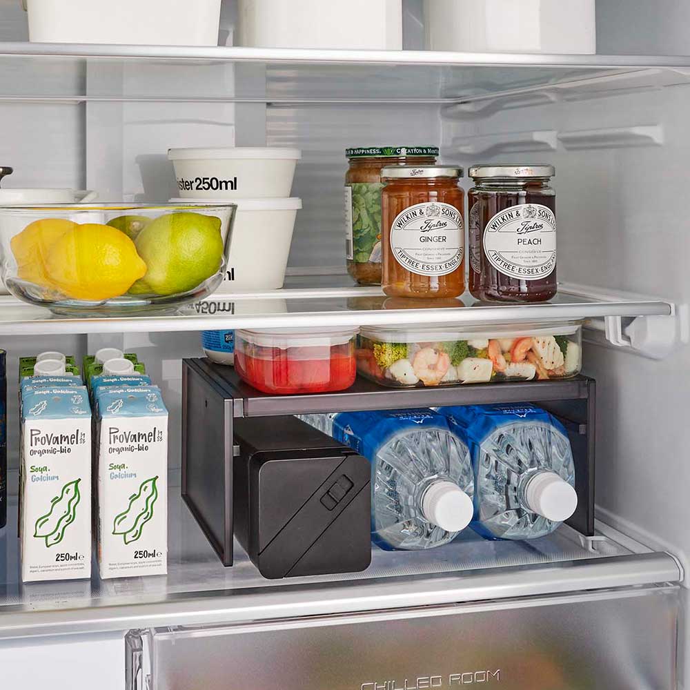 正規販売店】伸縮冷蔵庫中収納ラック タワー 山崎実業 tower 伸縮幅 約