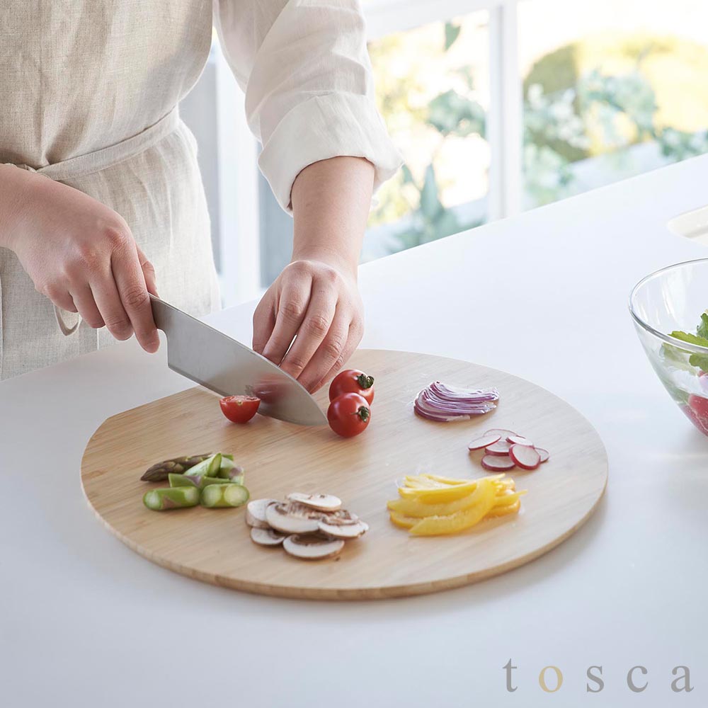 正規販売店】まな板 トスカ 丸型 山崎実業 tosca ホワイト 3696