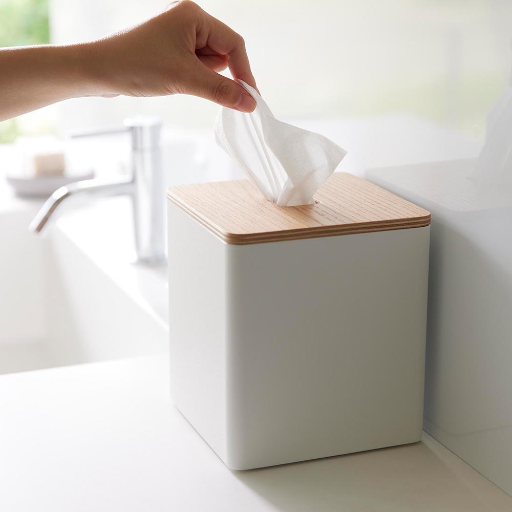 正規販売店】上から出せるティッシュ&トイレットペーパーケース リン