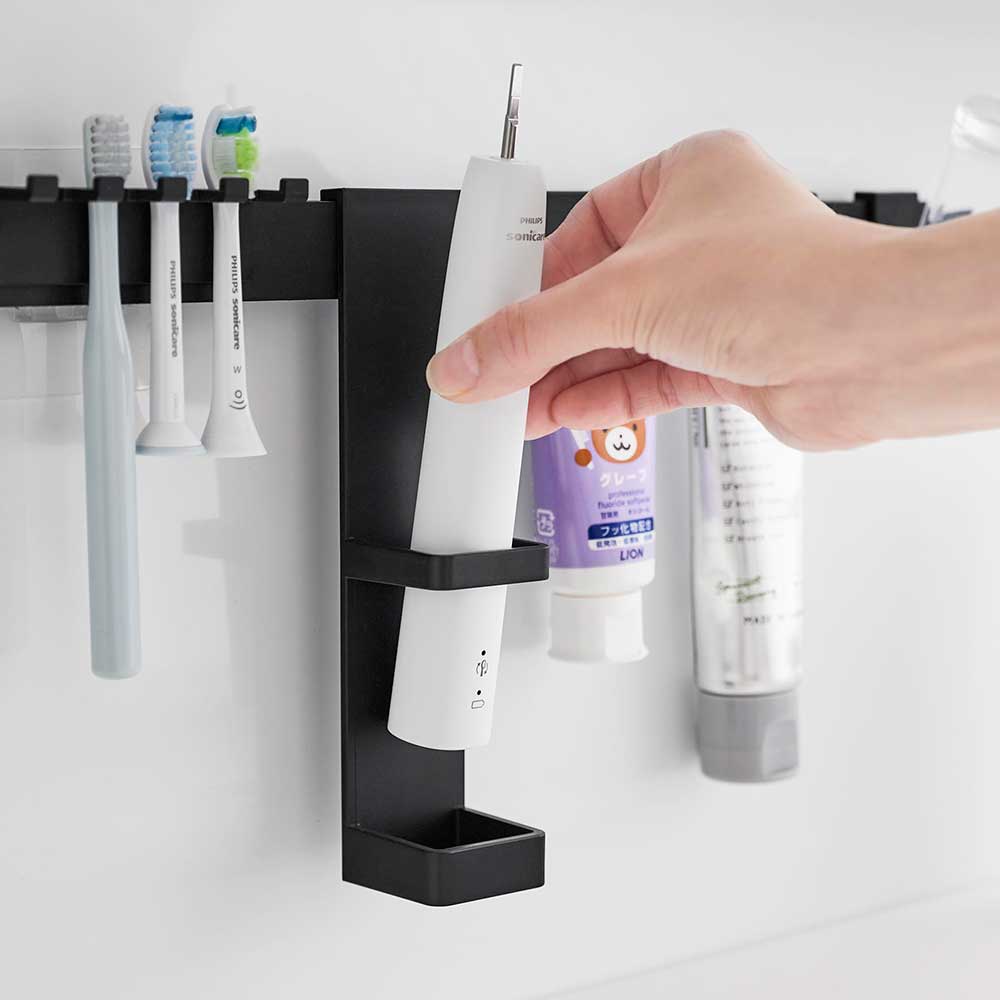 正規販売店】フィルムフック電動歯ブラシ&歯磨き用品収納セット タワー