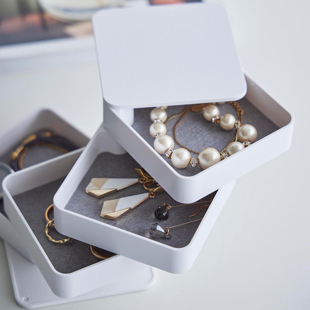 正規販売店】アクセサリートレー タワー 4段 スクエア 山崎実業 tower