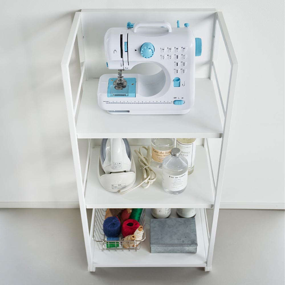 正規販売店】目隠しワゴン タワー L 山崎実業 tower ホワイト ブラック