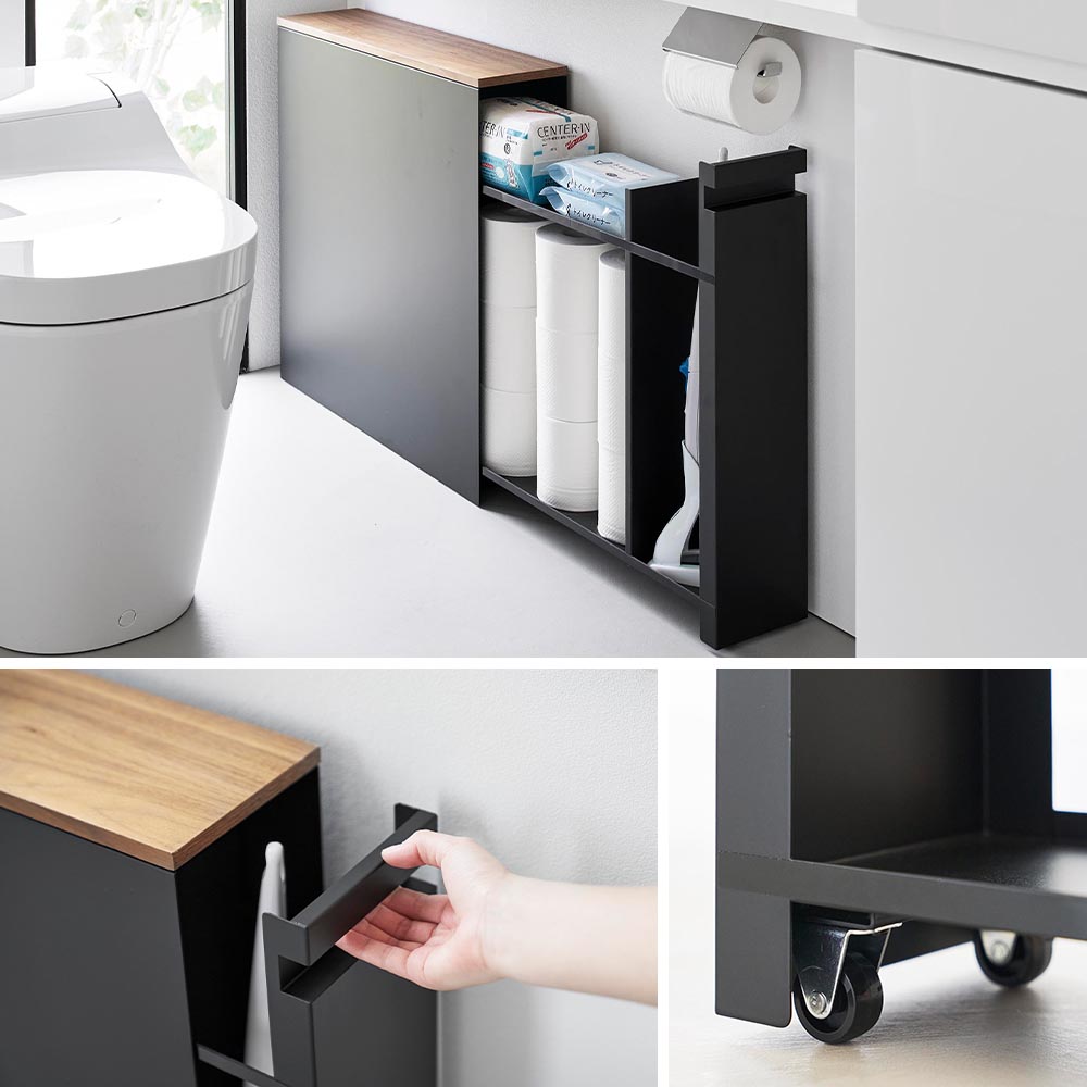 山崎実業 隠せる トイレ 引き出し 収納 ホワイト タワー tower 1426 正規販売店】隠せるトイレ引き出し収納 タワー 山崎実業 tower