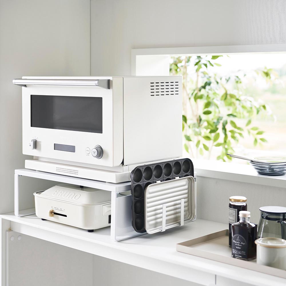 正規販売店】オーブンレンジラック タワー 山崎実業 tower ホワイト