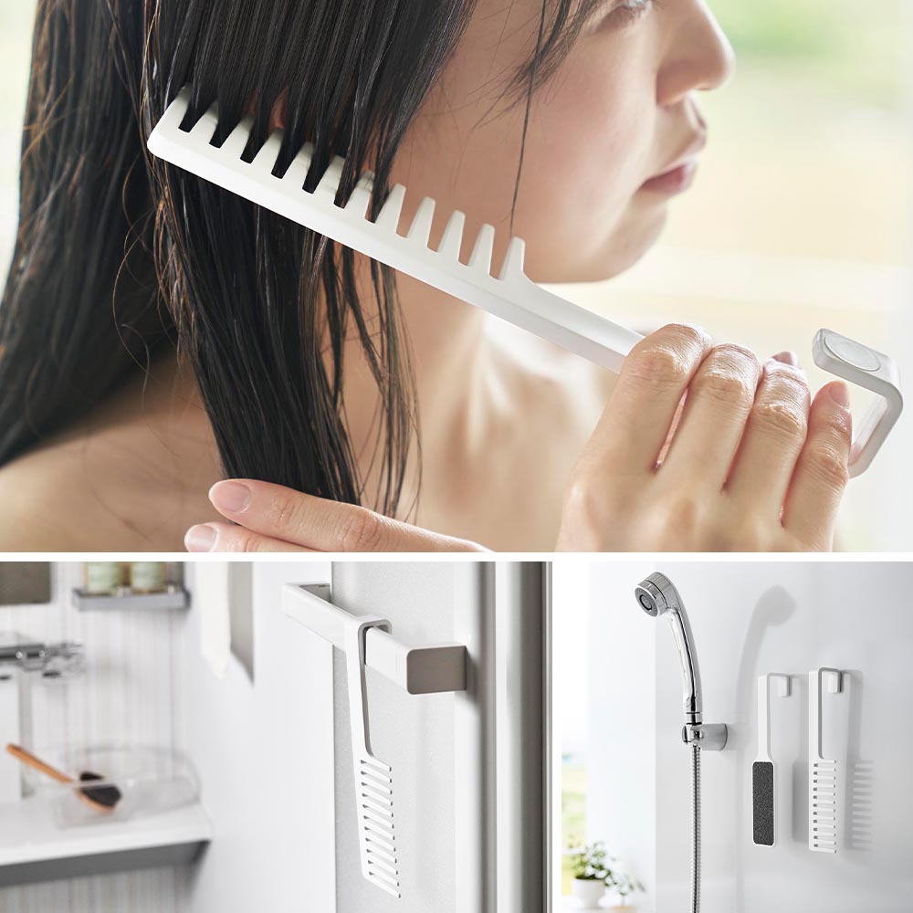 正規販売店】マグネットトリートメントヘアーコーム タワー 山崎実業