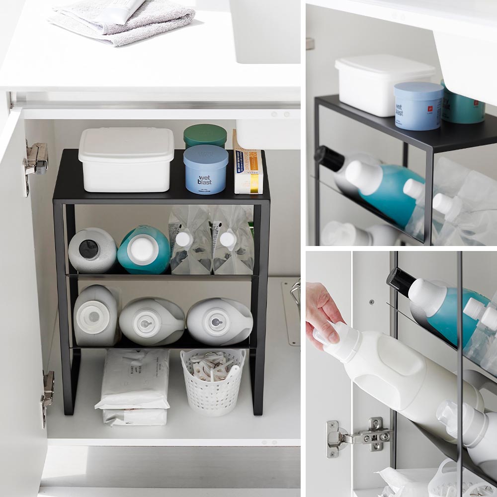 正規販売店】シンク下天板付きボトル&ジャグボトルストッカー タワー