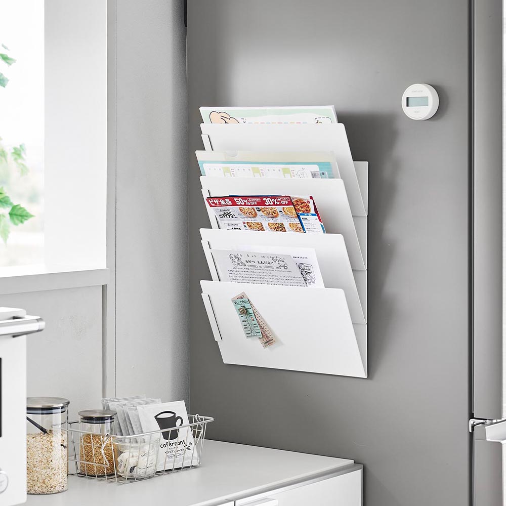 正規販売店】マグネット縦横連結プリント収納ラック タワー 2個組 山崎