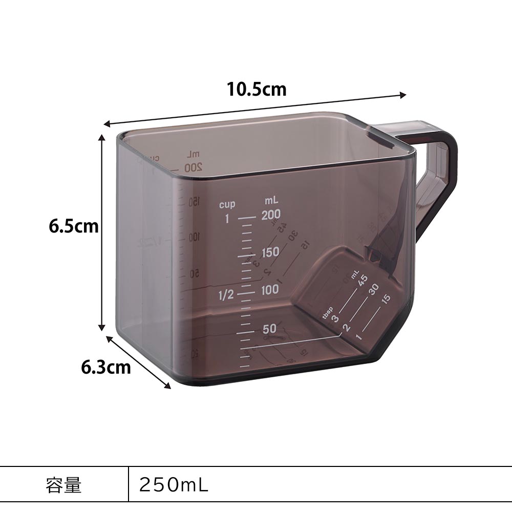 正規販売店】大さじも量れる計量カップ タワー 山崎実業 tower 200mL
