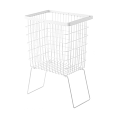 山崎実業 折り畳み脚付きランドリーバスケット
