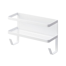 山崎実業 ホースホルダー付き洗濯機横マグネットラック