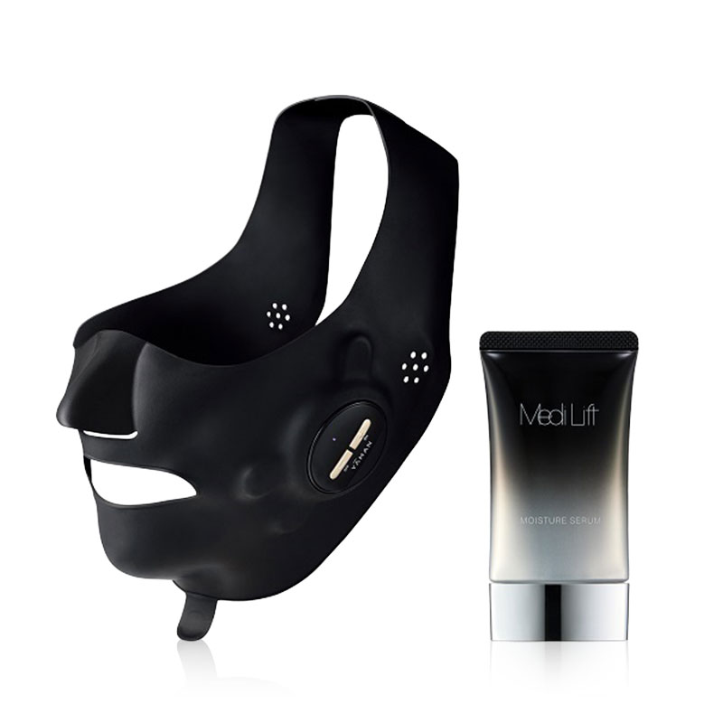 ヤーマン ウェアラブルEMS美顔器 メディリフト プラス セラムセット（メディリフトモイスチャーセラム 50g付） EPM18BB2 YA-MAN