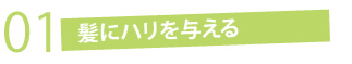 髪にハリを与える